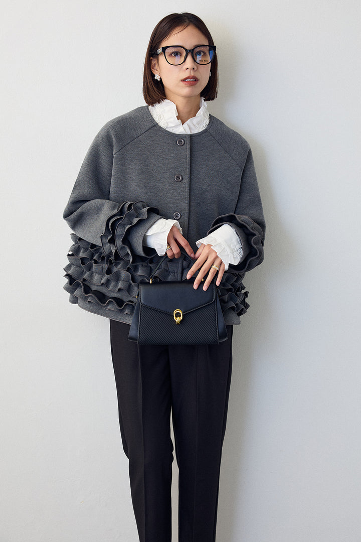 [予約]ローズモチーフフリルカラーシャツ