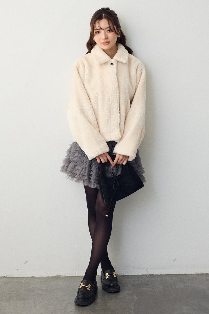 [予約]ボアコクーンスリーブジャケット