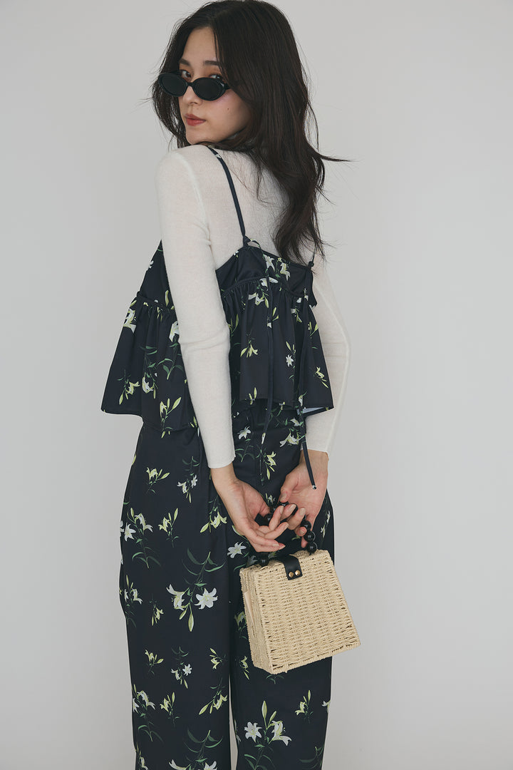 [予約]シックフラワービスチェキャミソール