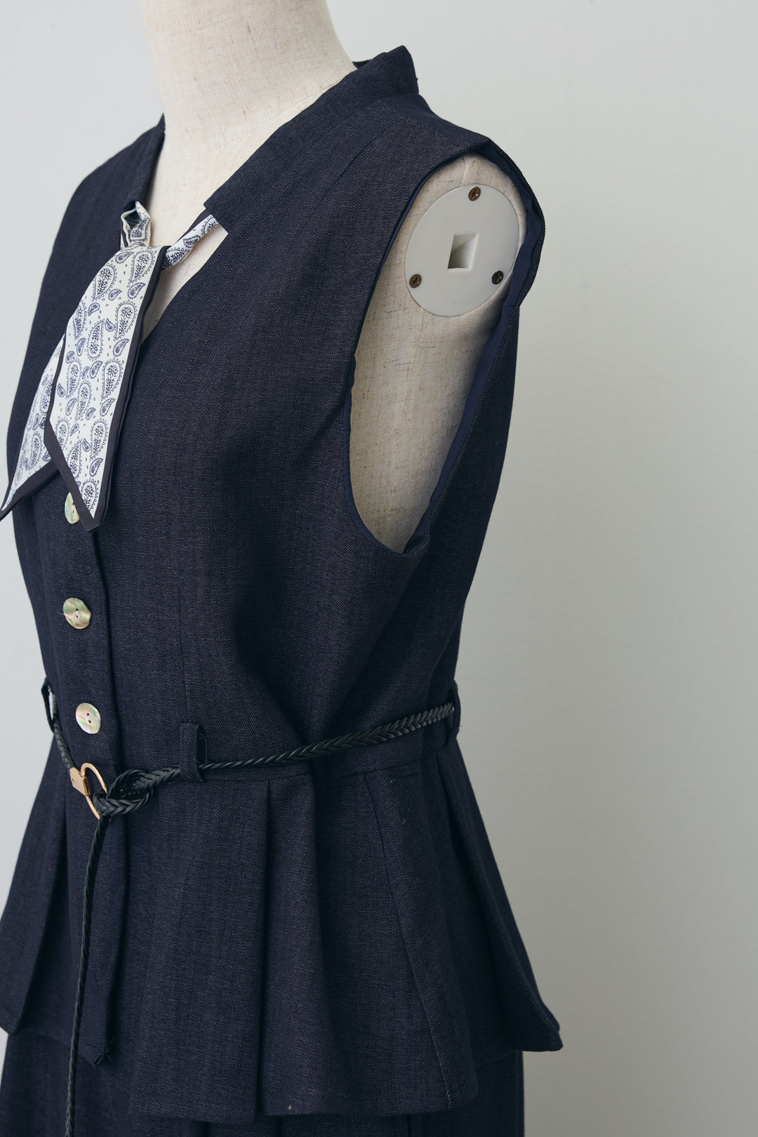 [予約]スカーフセットデニムマニッシュセットアップ