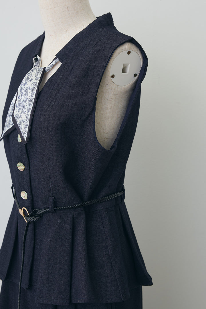 [予約]スカーフセットデニムマニッシュセットアップ