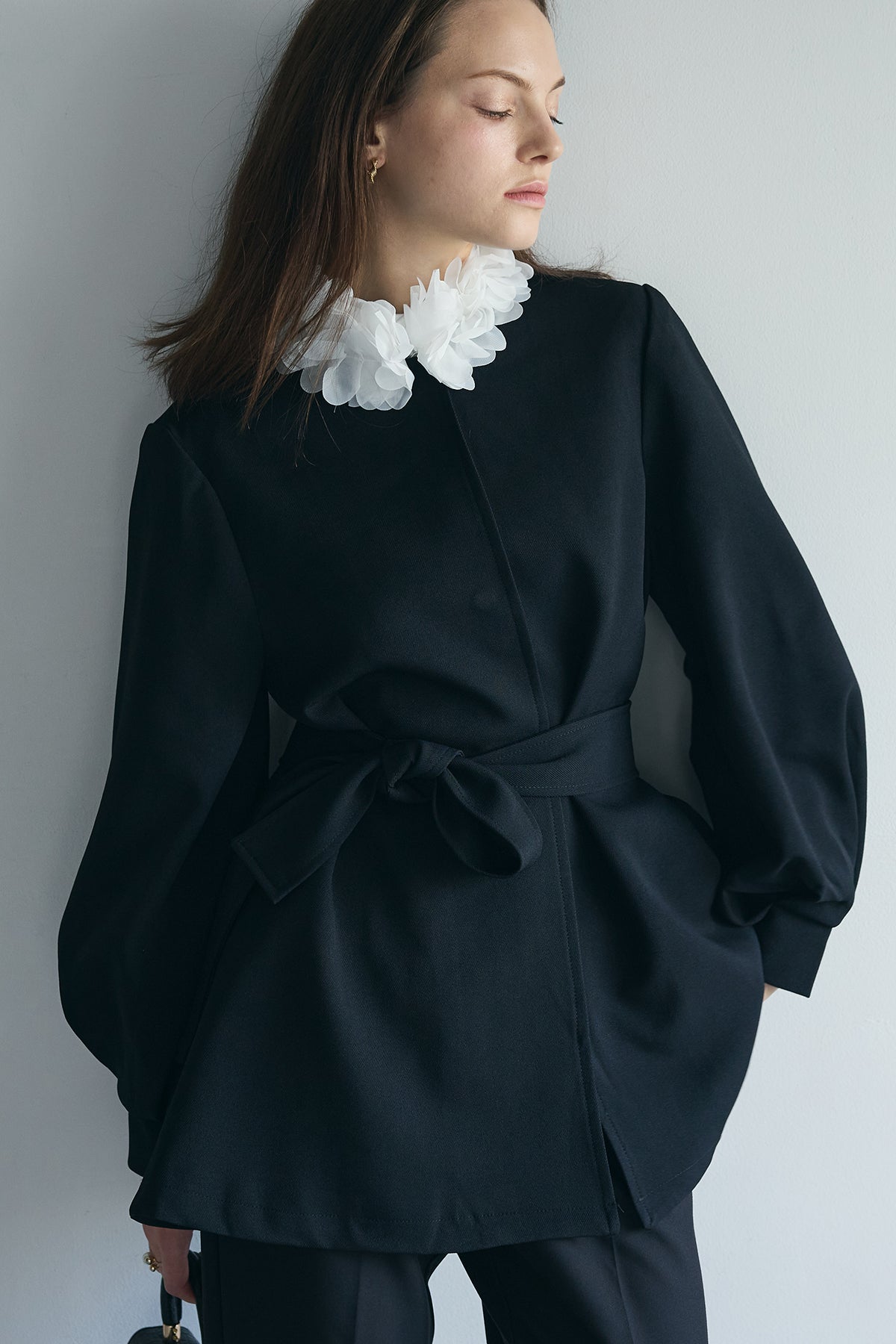 予約]ノーカラーボリュームスリーブジャケット – Frene