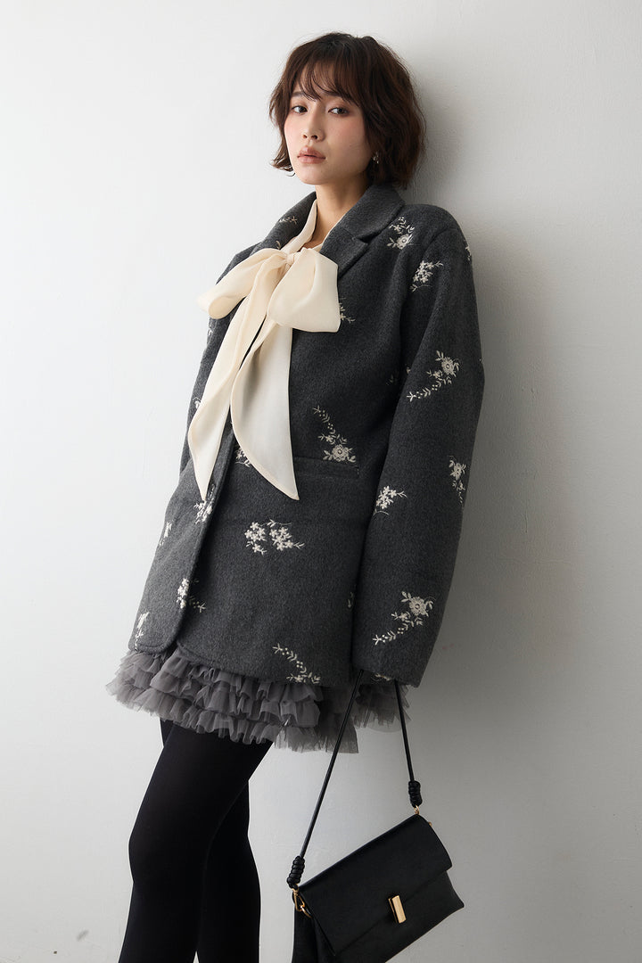 [予約]フラワーエンブロイダリーモッサジャケット