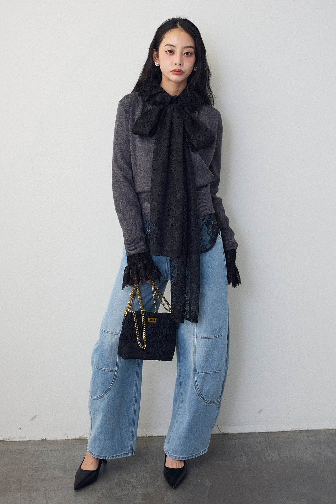 [予約]カシュクールデザインニット