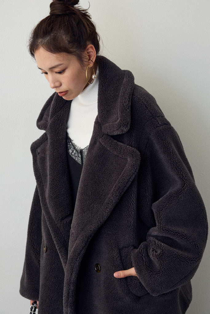 予約]テディボアミディ丈コート – Frene