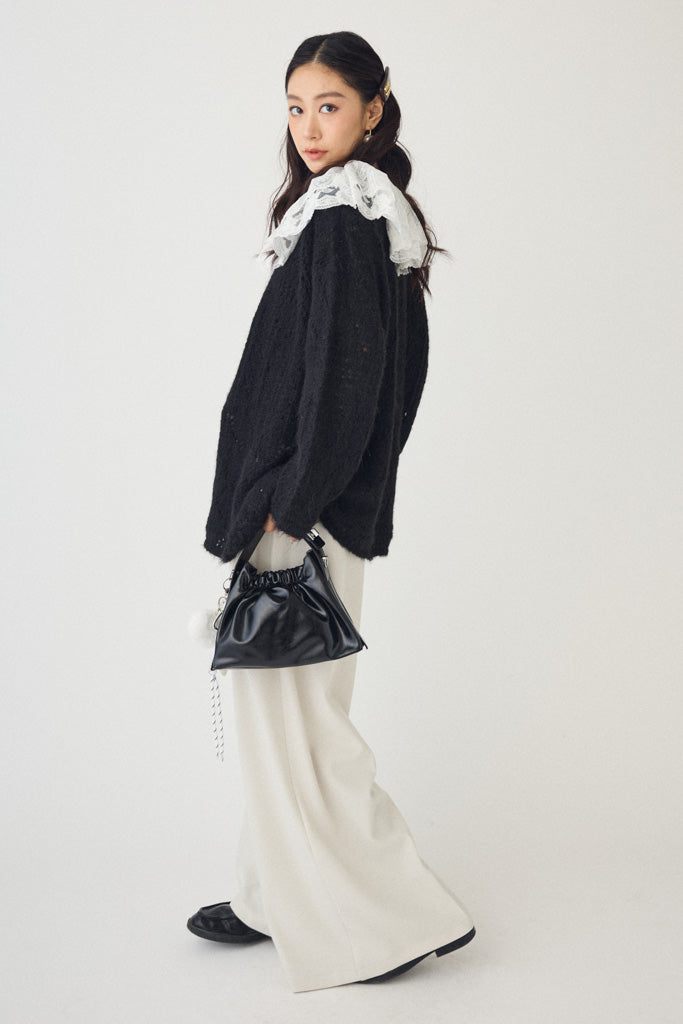 [予約]ダブルレースカラードッキングニット