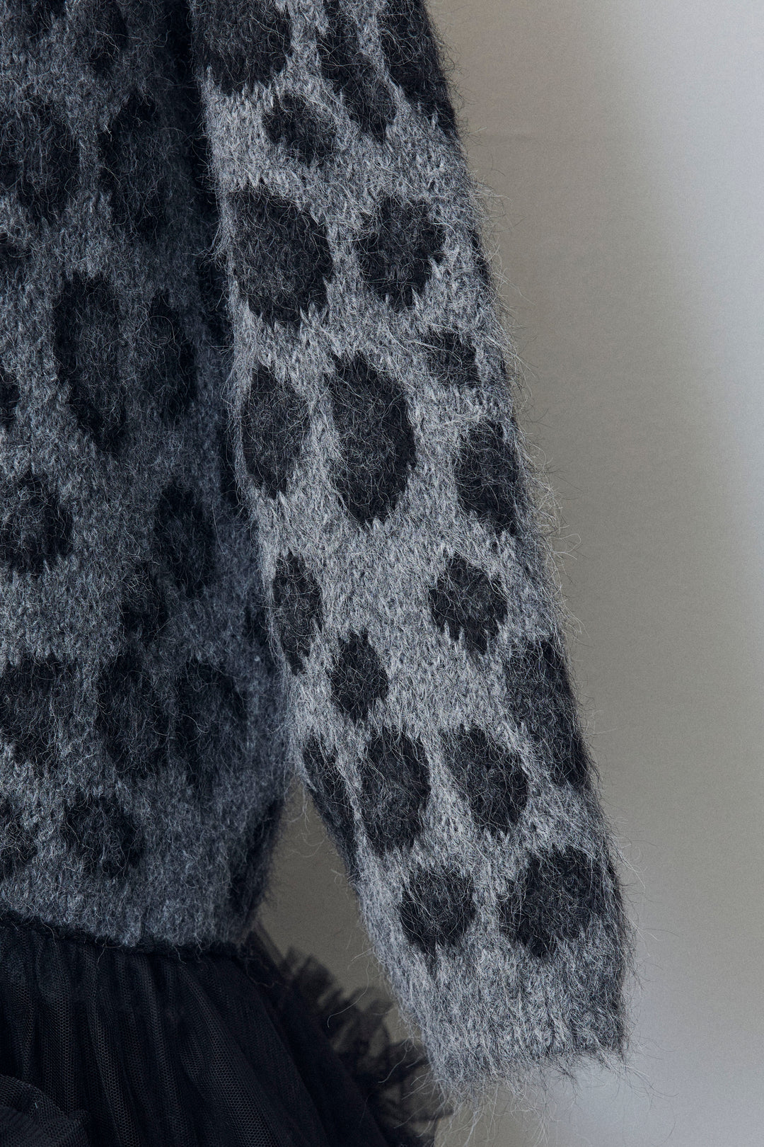 [予約]レオパード×チュールレイヤードカーデ