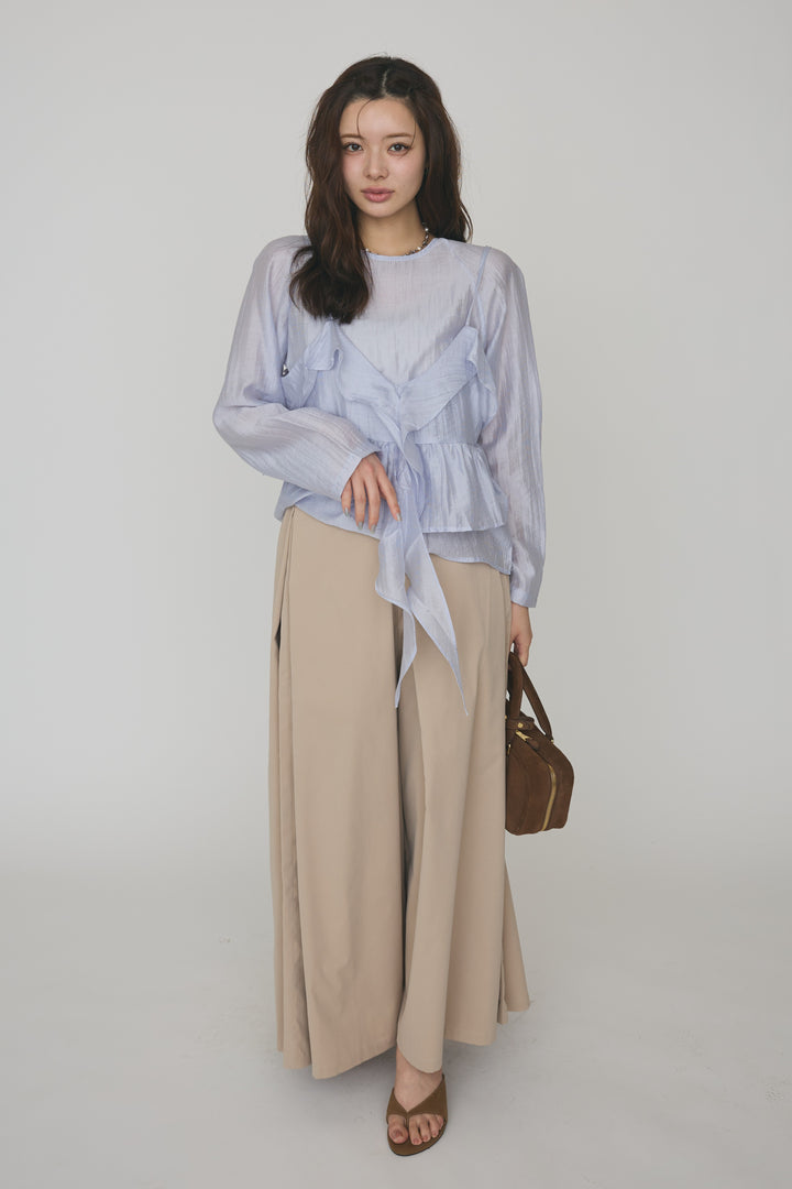 [予約]フロントサイドタックワイドパンツ