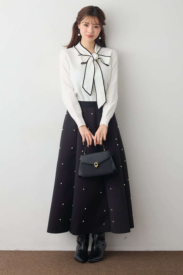 [予約]マルチパターンボンディングフレアスカート