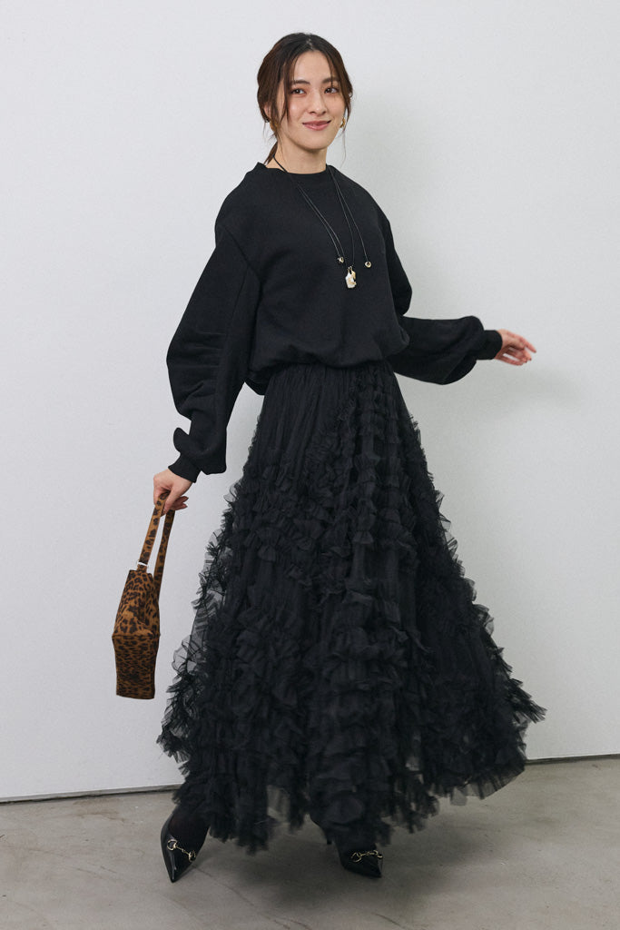 [予約]裏起毛バルーンスリーブプルオーバー