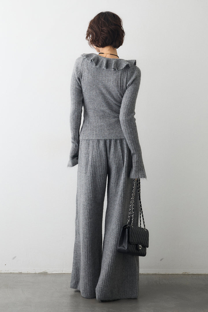 [予約]フロントフリル美ラインニットセットアップ