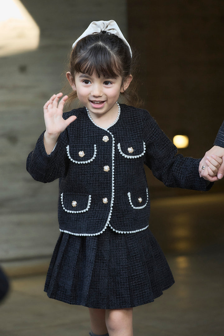 [予約]パールツイードジャケット＋プリーツスカートセット