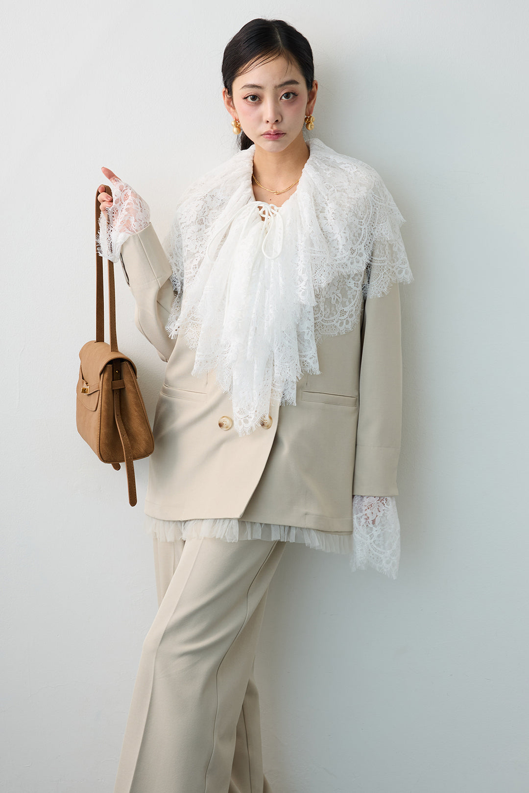 [予約]フリルヘム2wayマニッシュジャケット