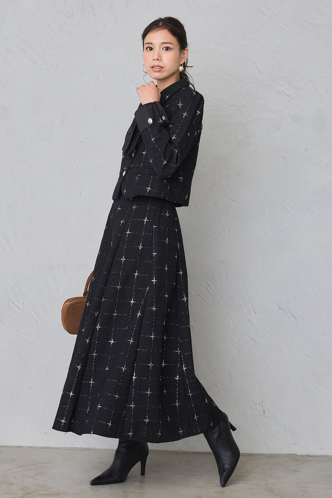 [予約]クラシックラインツイードリボン2wayセットアップ