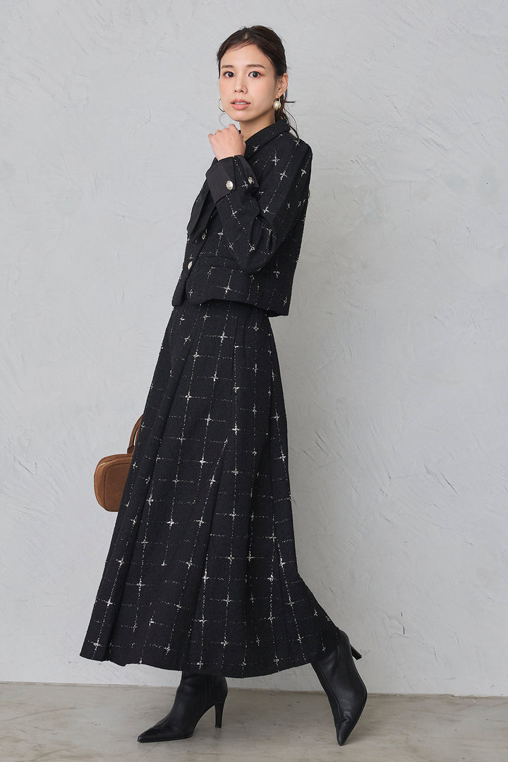 [予約]クラシックラインツイードリボン2wayセットアップ