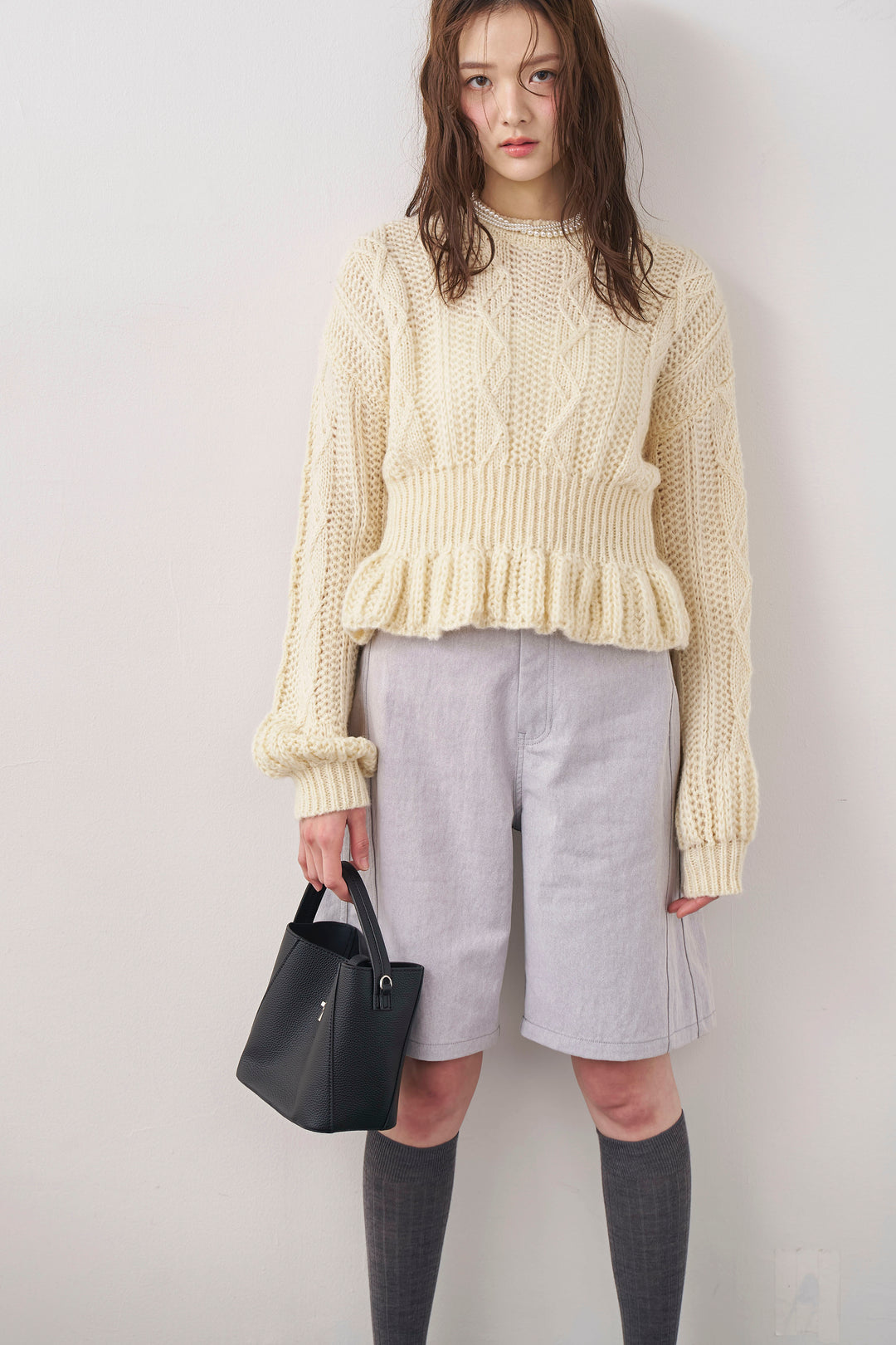 [予約]デニムベーシックハーフパンツ