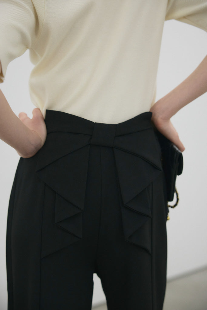 [予約]バックリボンストレートパンツ