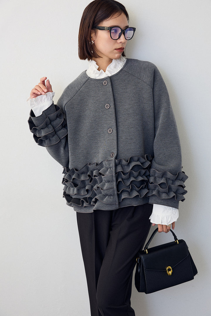 [予約]ローズモチーフフリルカラーシャツ