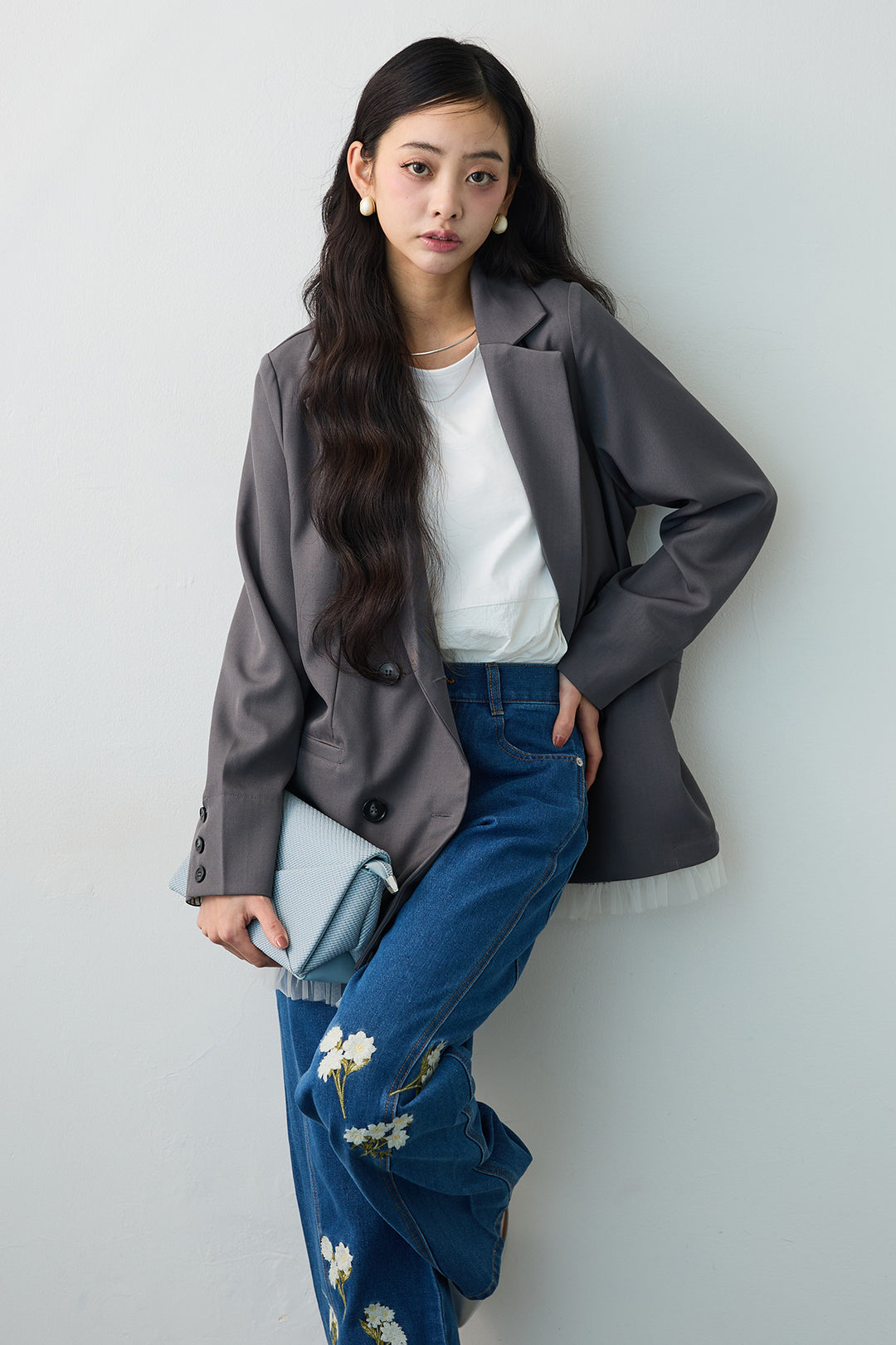 [予約]フリルヘム2wayマニッシュジャケット