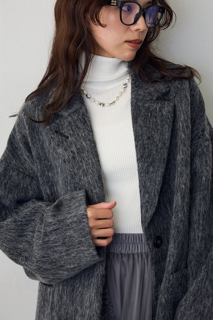 [予約/SET]シャギーミドル丈コート+スフレアシメチュールスカート(2set)