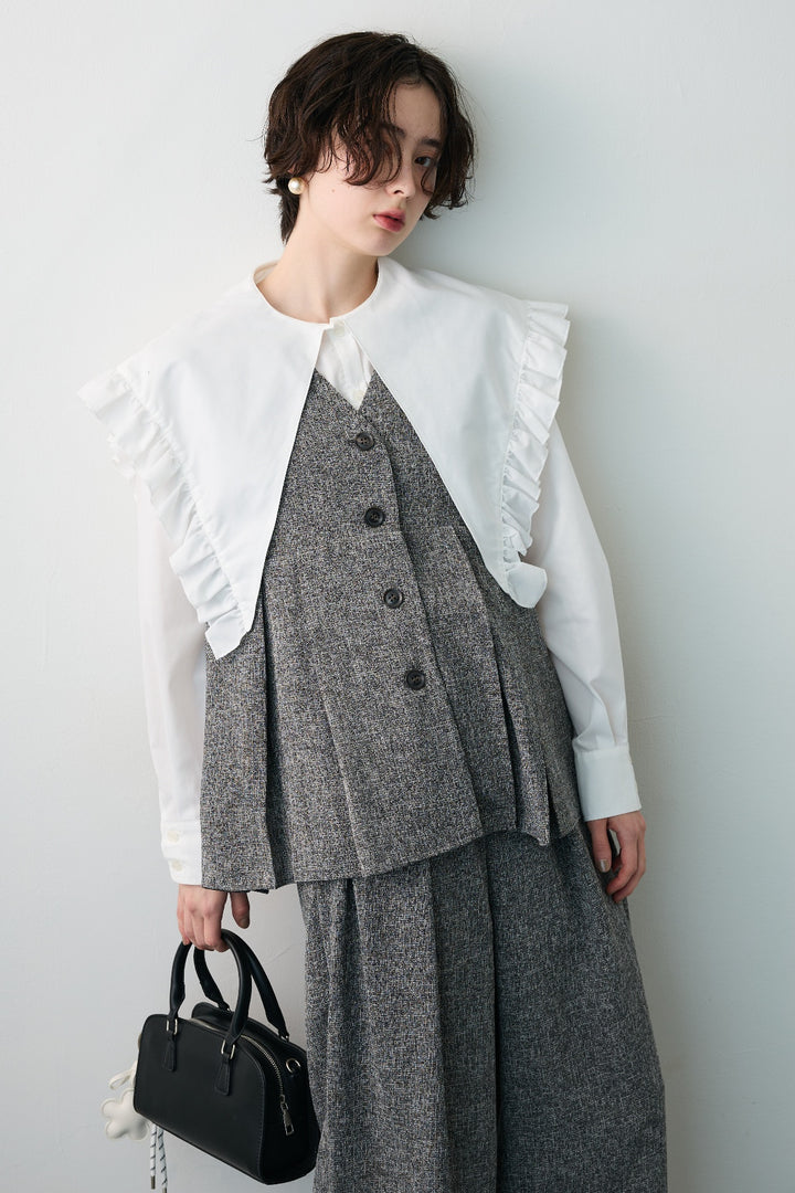 [予約]サマーツイードボックスプリーツベスト