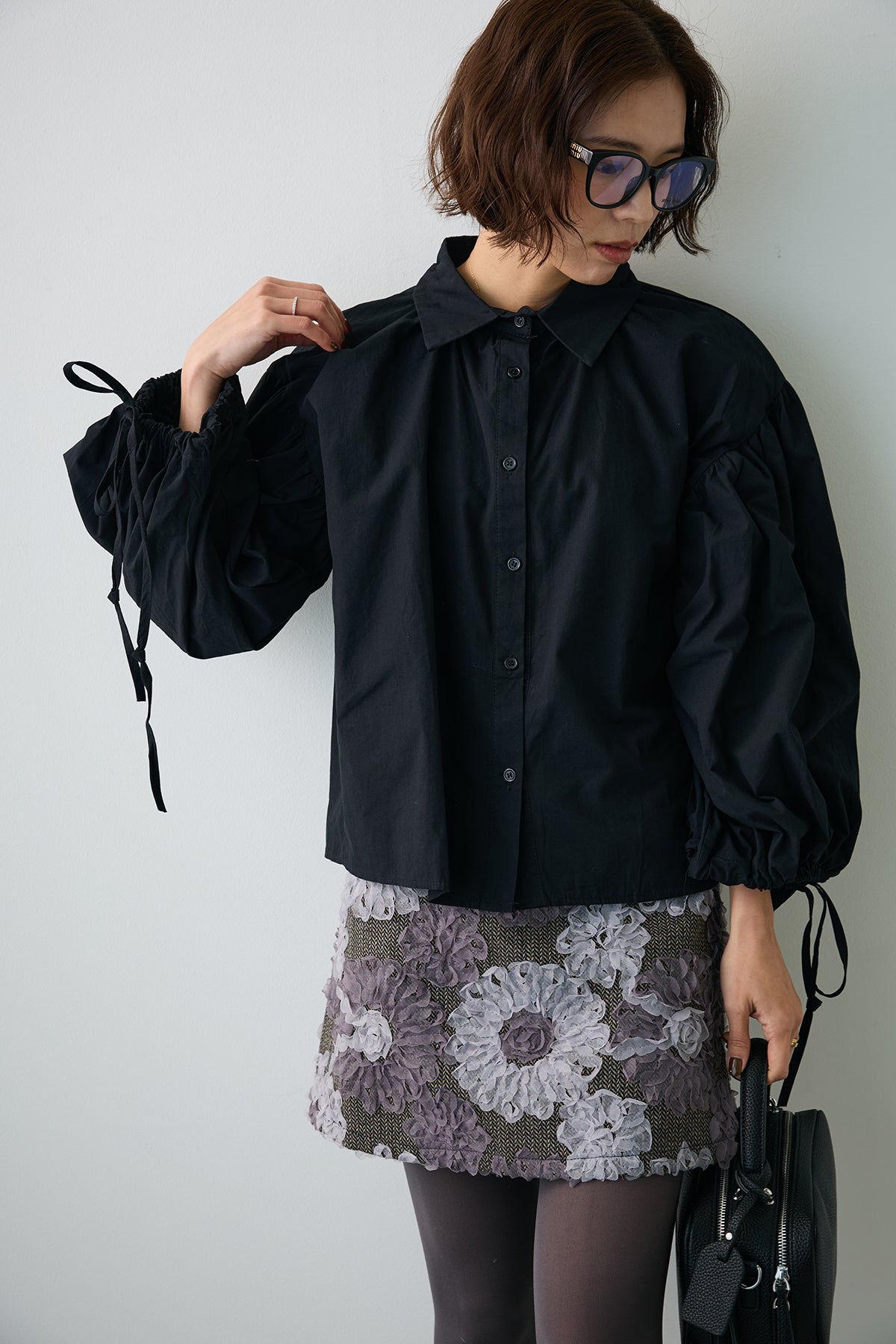 予約]ワイドスリーブドロストクロップドシャツ – Frene