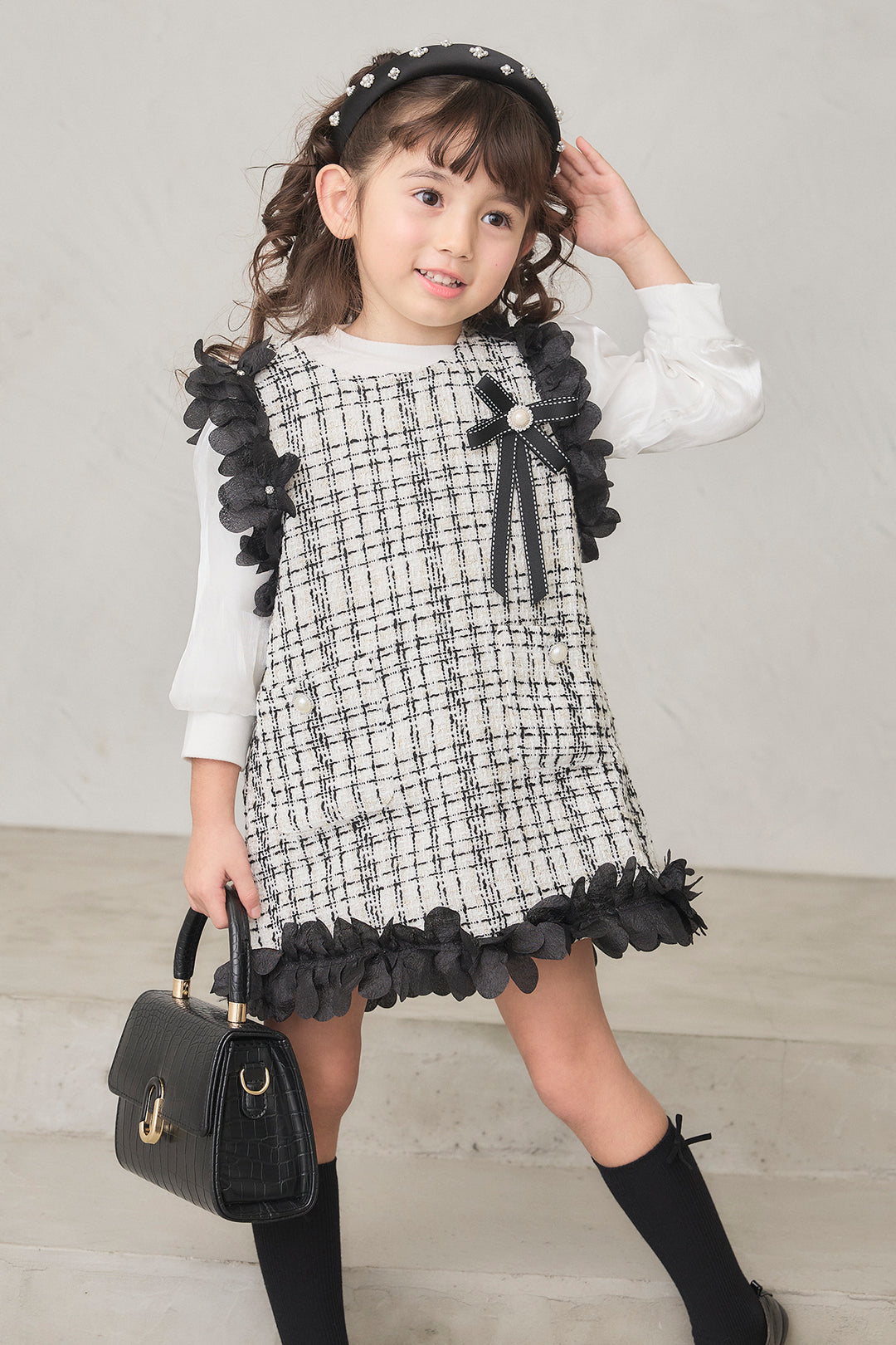 [予約]フリルツイードワンピセット