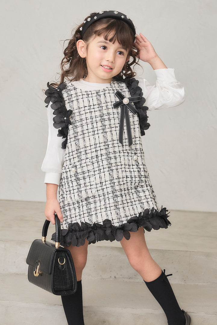 [予約]フリルツイードワンピセット