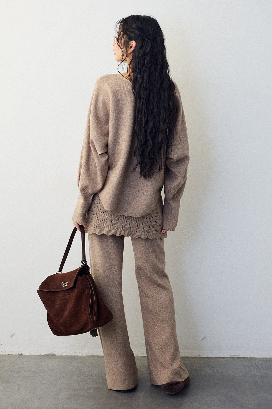 [予約]スカートレイヤードニットセットアップ