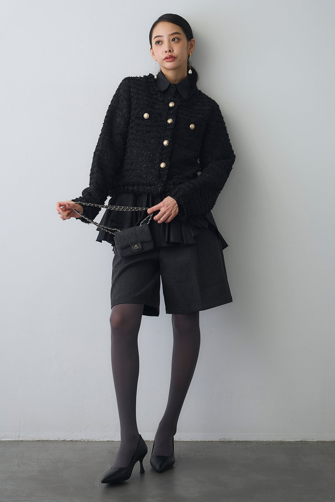 [予約]ウールタッチセンタープレスハーフパンツ