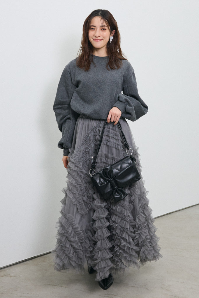 [予約]裏起毛バルーンスリーブプルオーバー