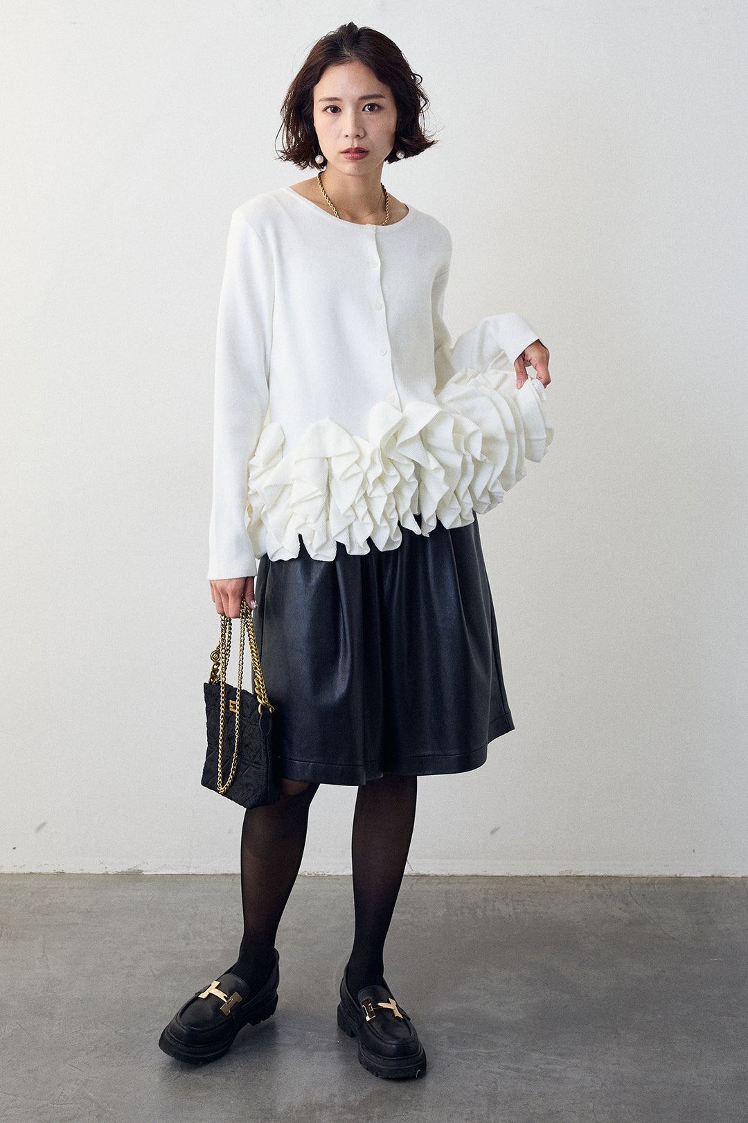 [予約]レザーライクハーフパンツ