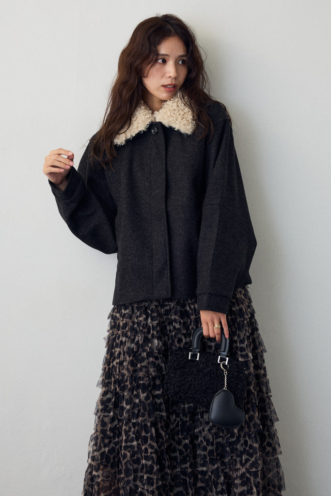 [予約]プードル襟2wayコート