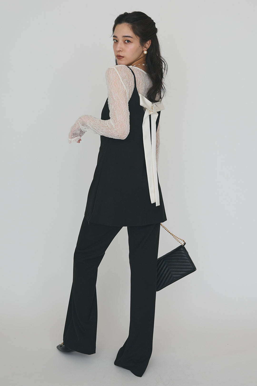 [予約]美脚セミフレアパンツ