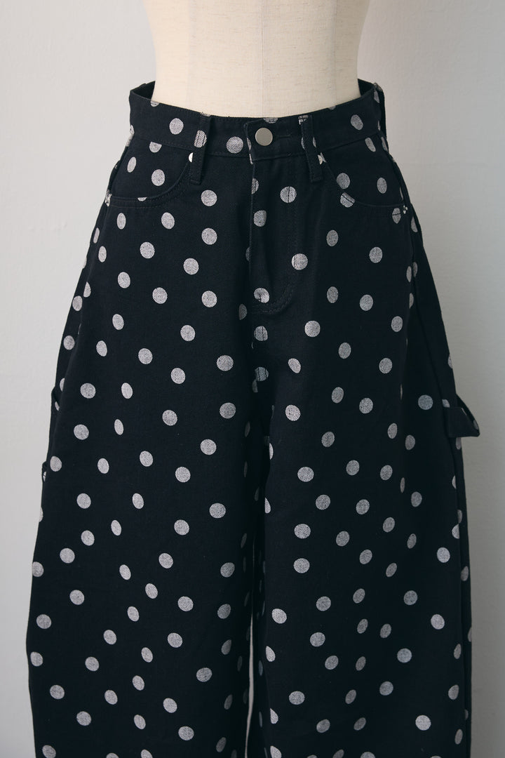 [予約]ハートポケットドットバルーンデニムパンツ
