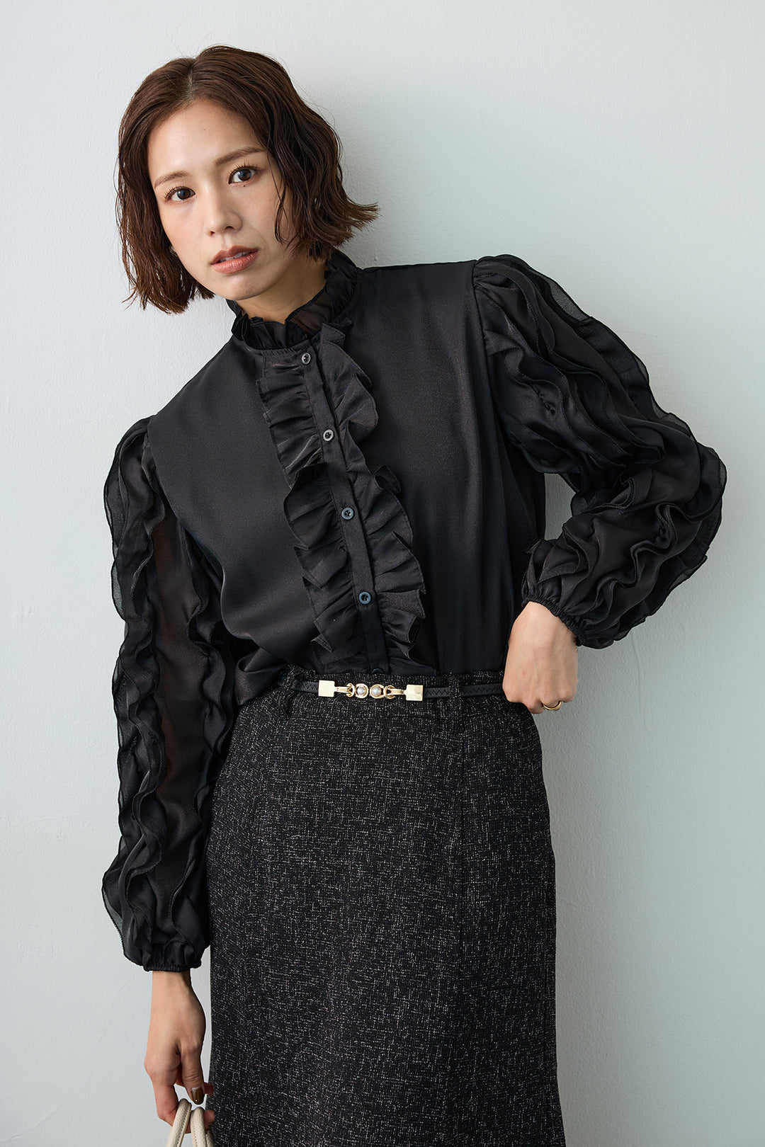 [予約]エアリーフリルブラウス