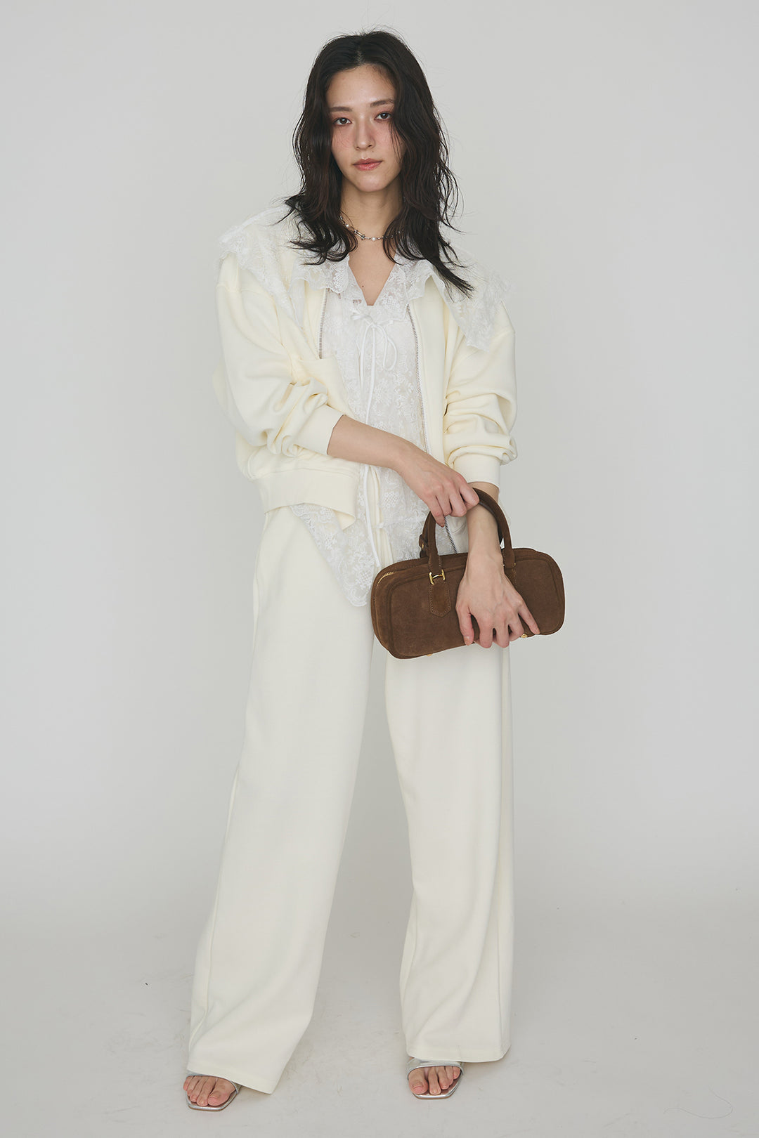 [予約]総レースカラーベストセットスウェットパンツセットアップ