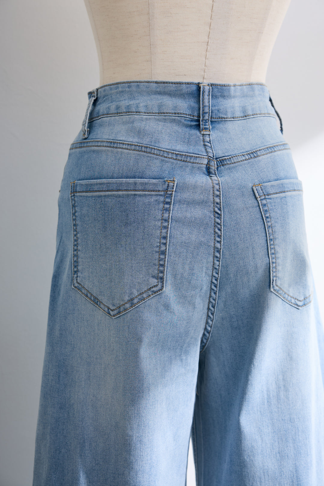 [予約]レースヘムデニムパンツ