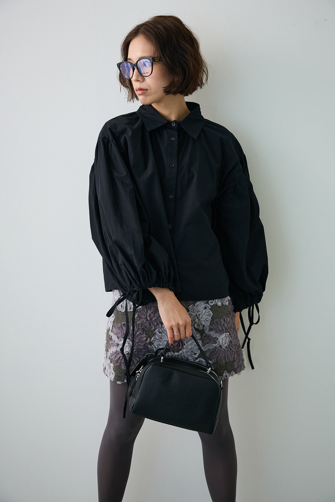 [予約]ワイドスリーブドロストクロップドシャツ