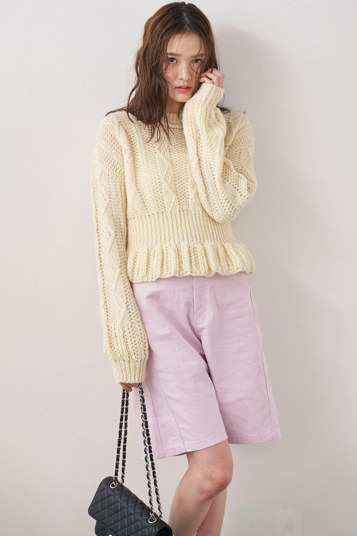 [予約]デニムベーシックハーフパンツ