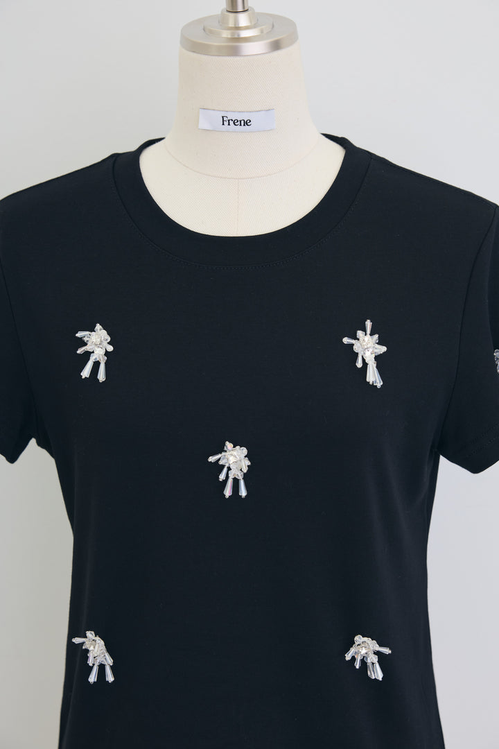 [予約]ビジューモチーフデザインTシャツ