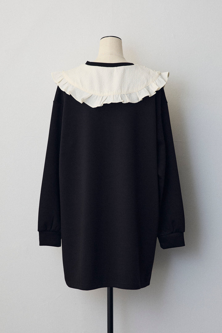 [予約]パールフラワーBIGカラースウェットワンピ