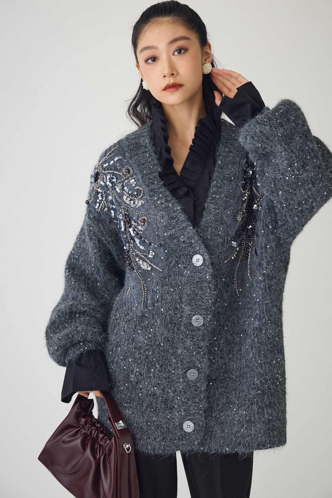 [予約]ダブルプリーツカラーブラウス