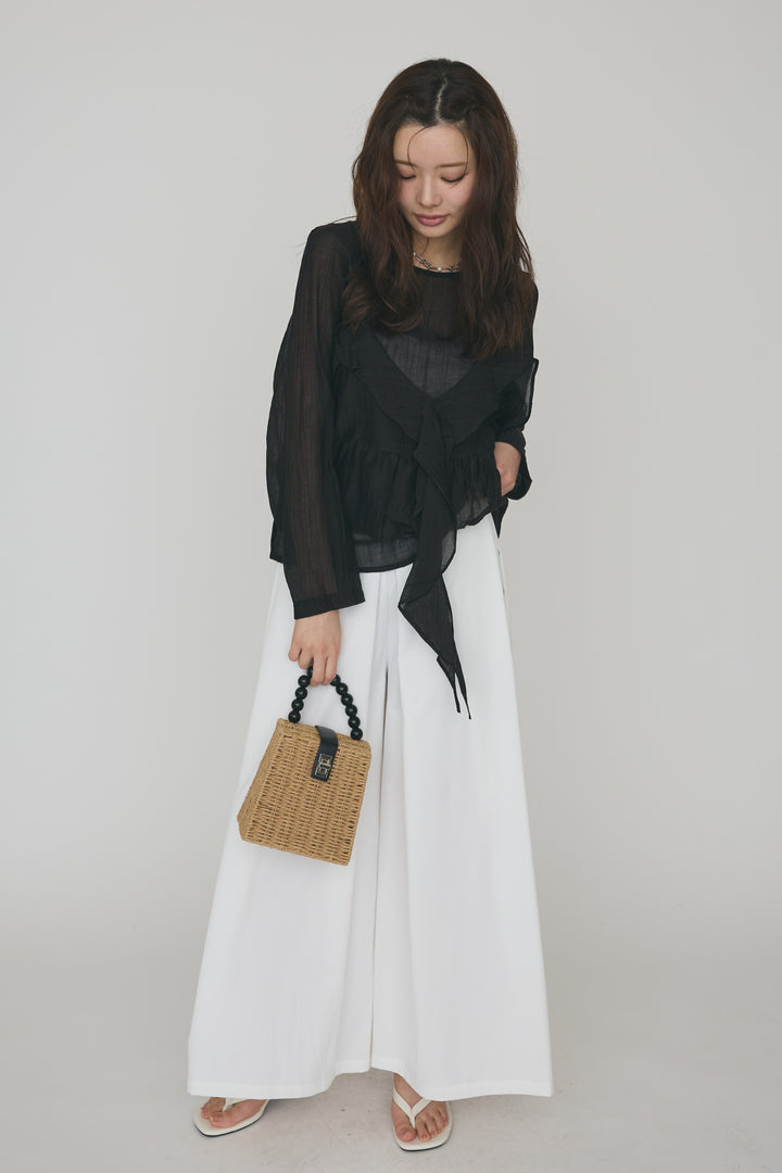 [予約]フロントサイドタックワイドパンツ