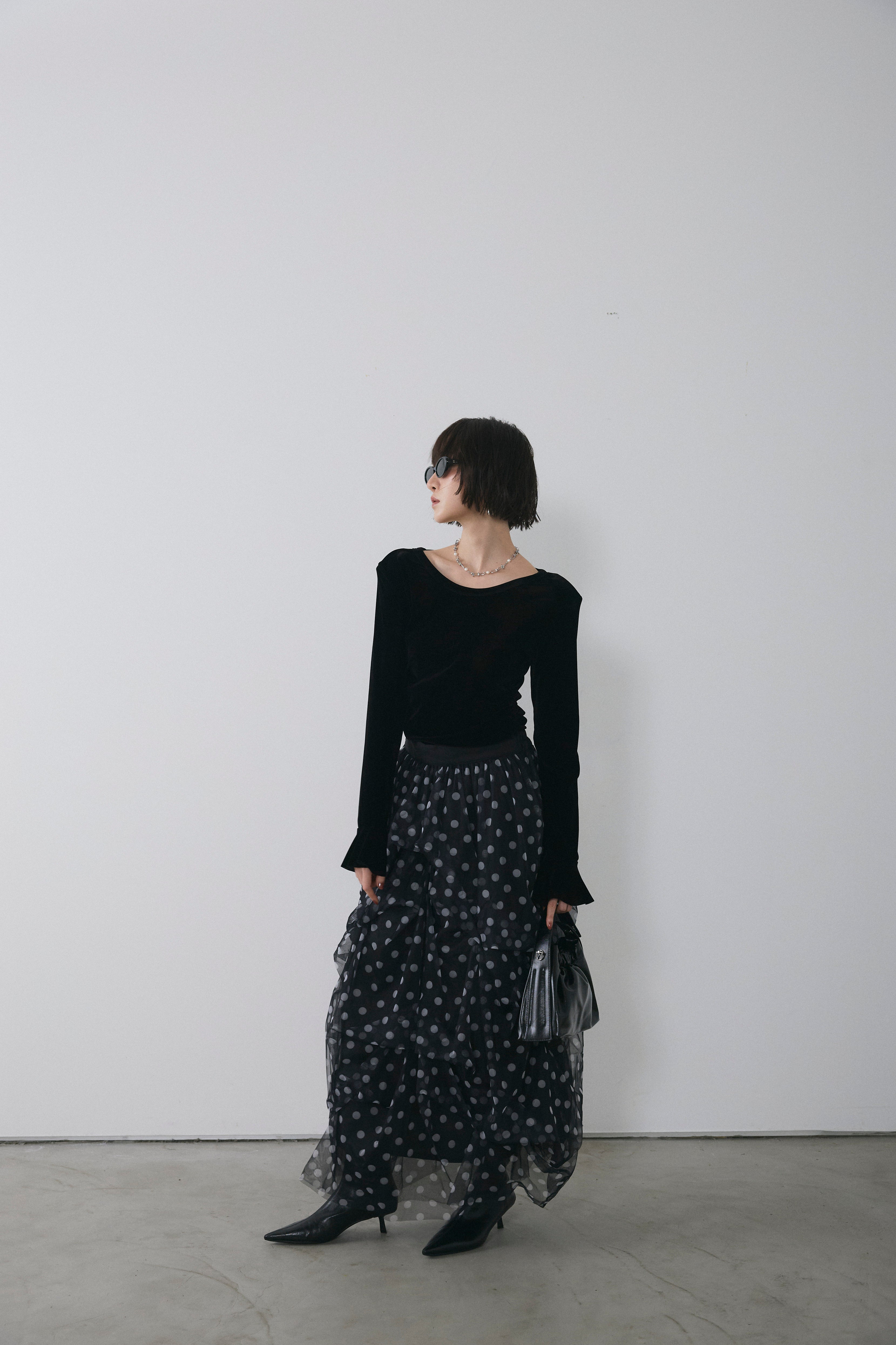 予約]マルチパターンタックチュールスカート – Frene