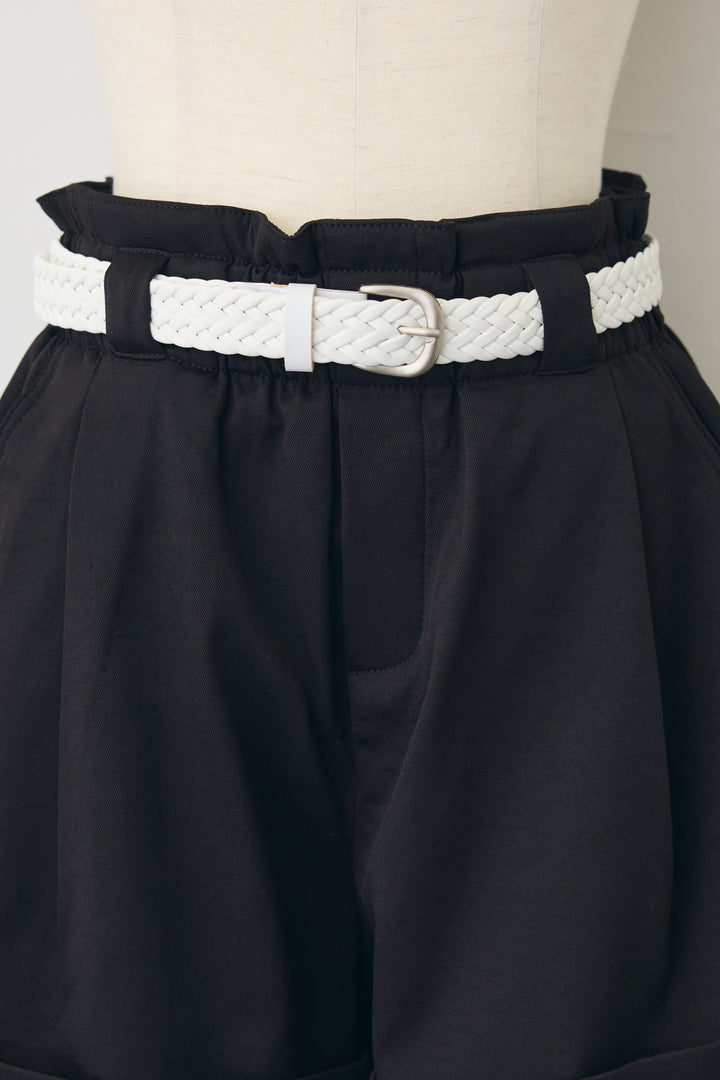 [予約]ルーズタックロールアップショートパンツ