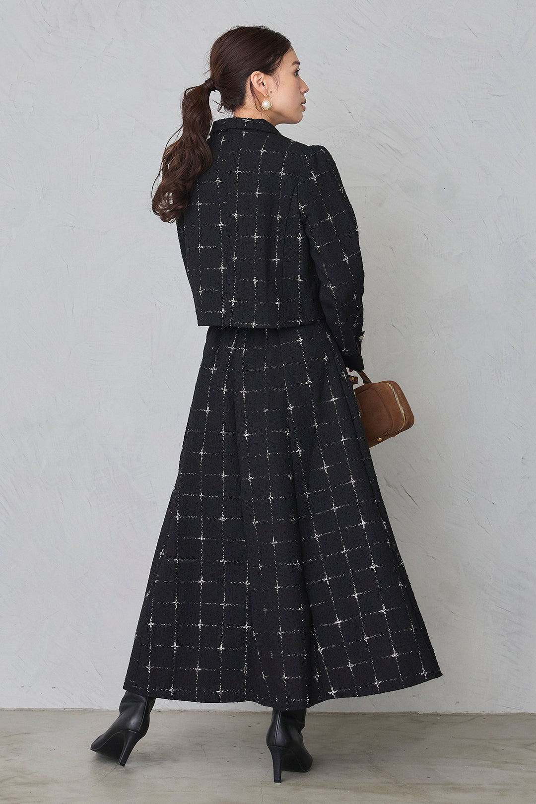 [予約]クラシックラインツイードリボン2wayセットアップ