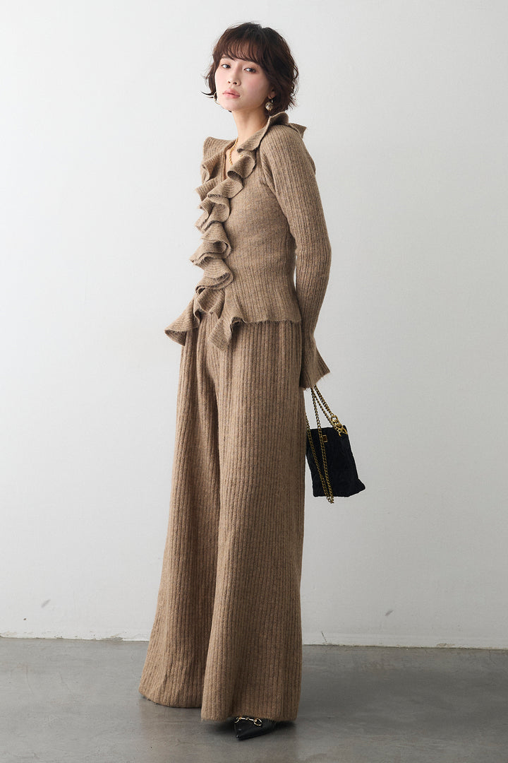 [予約]フロントフリル美ラインニットセットアップ