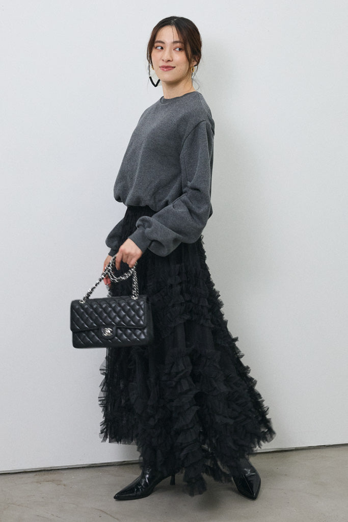 [予約]裏起毛バルーンスリーブプルオーバー