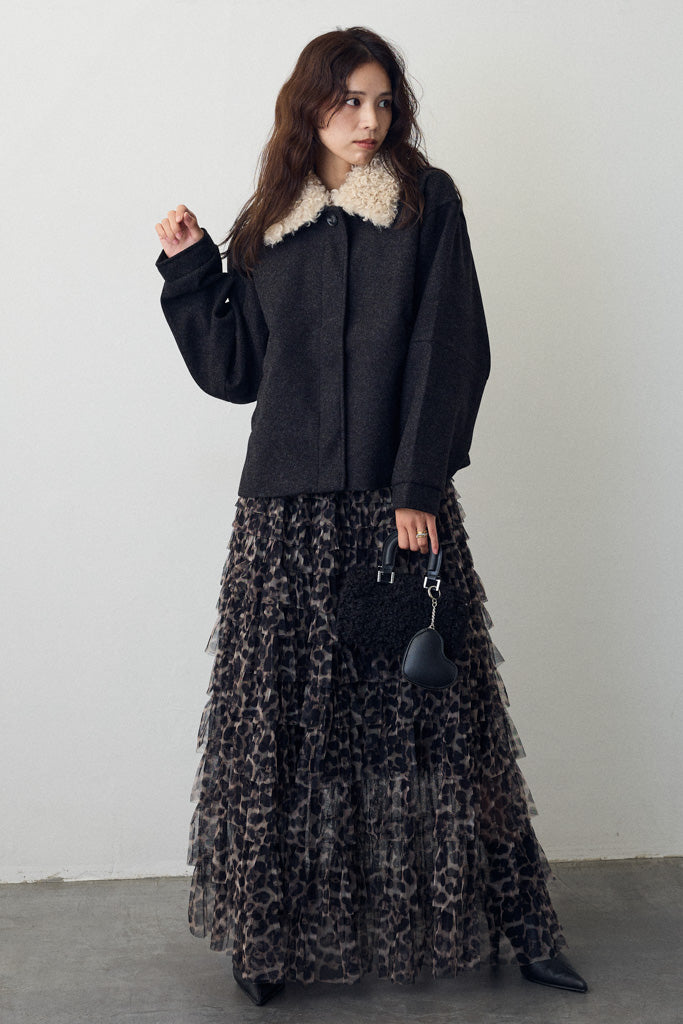 [予約]プードル襟2wayコート